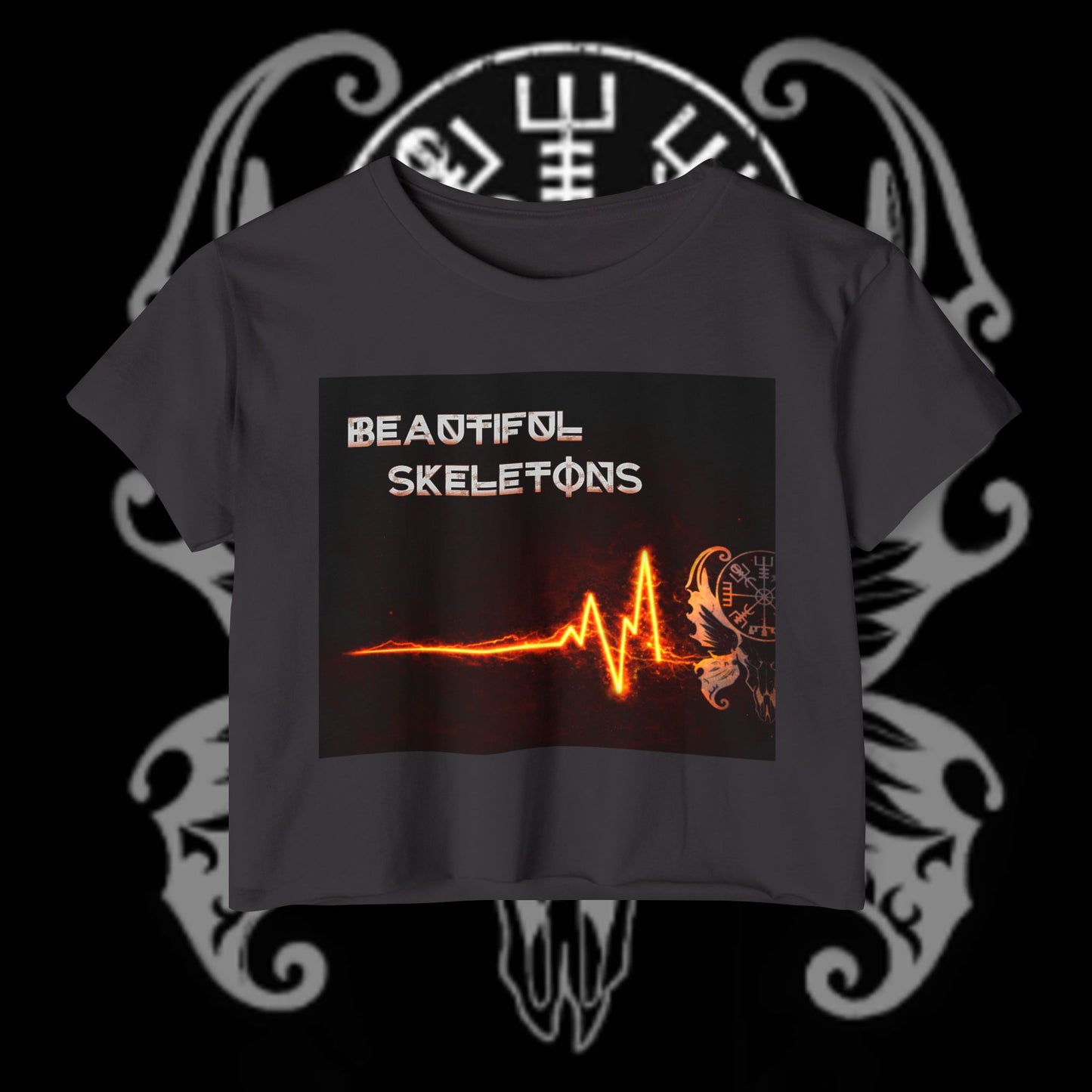 'Pulse/Line/Scar' Beautiful Skeletons Women's Crop Top