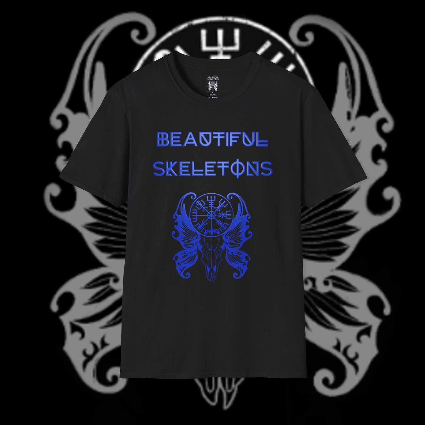 Beautiful Skeletons Blue logo T-Shirt