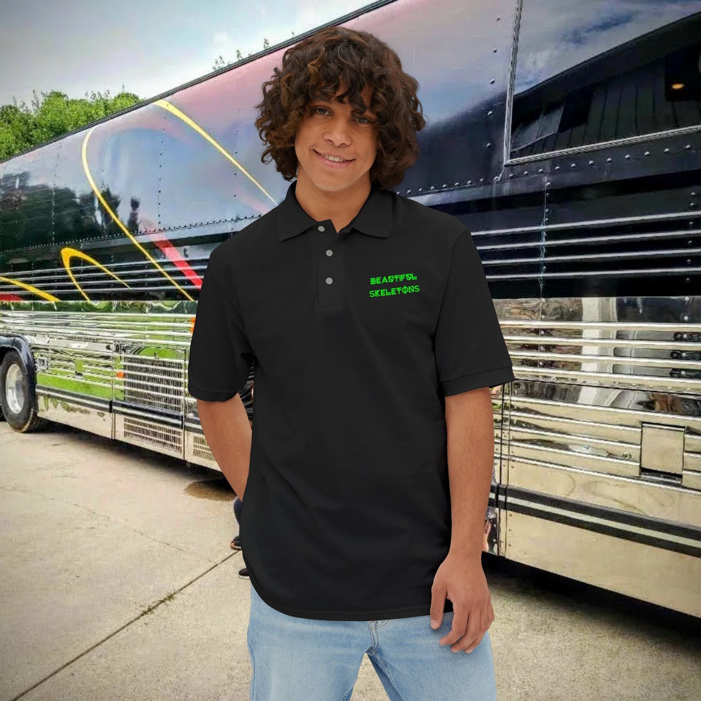 Green Skelly Crew Men's Polo