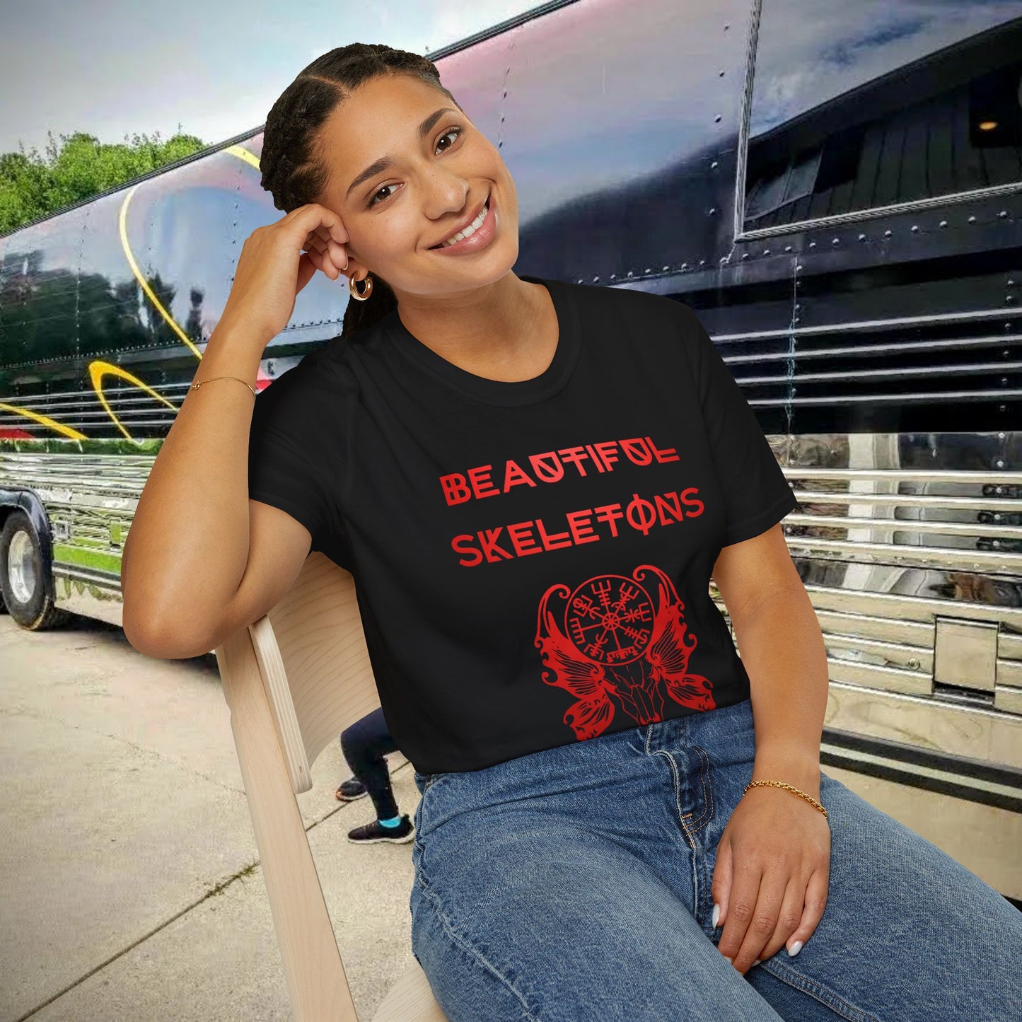 Beautiful Skeletons Red logo T-shirt