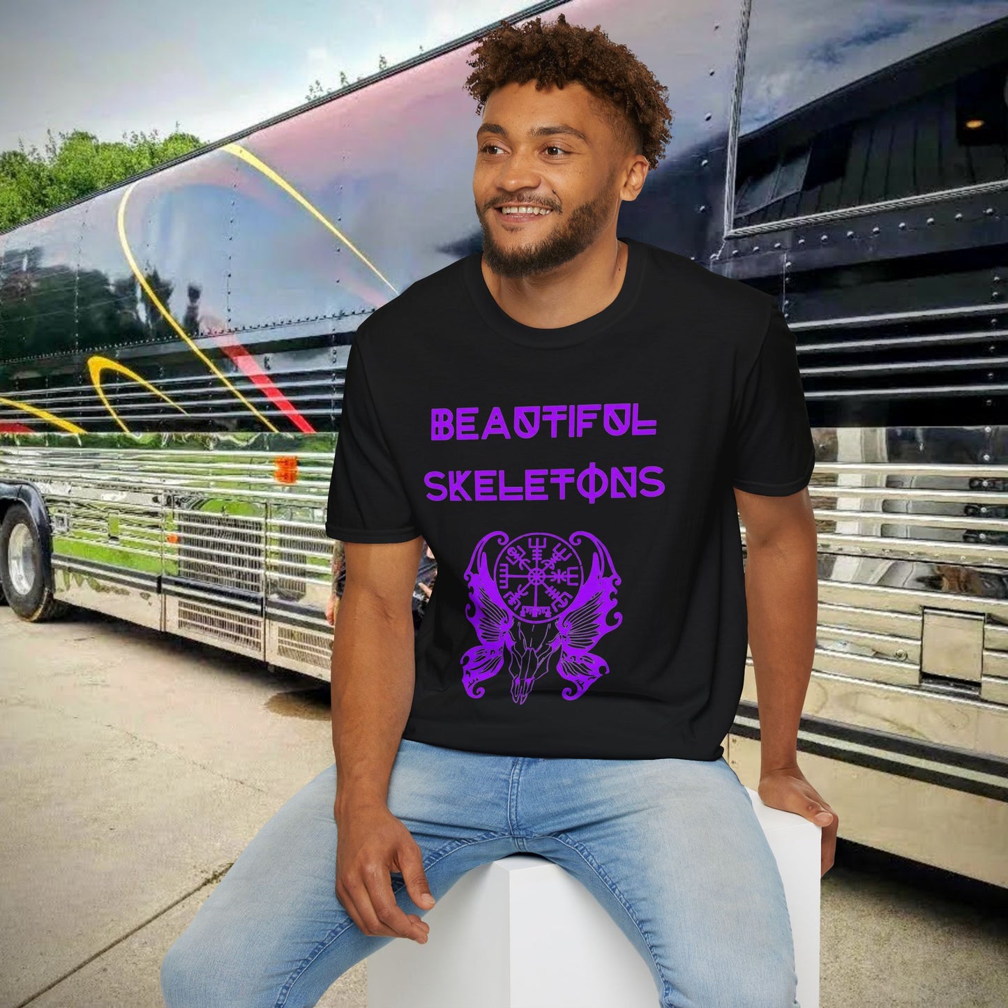 Beautiful Skeletons Purple logo T-shirt