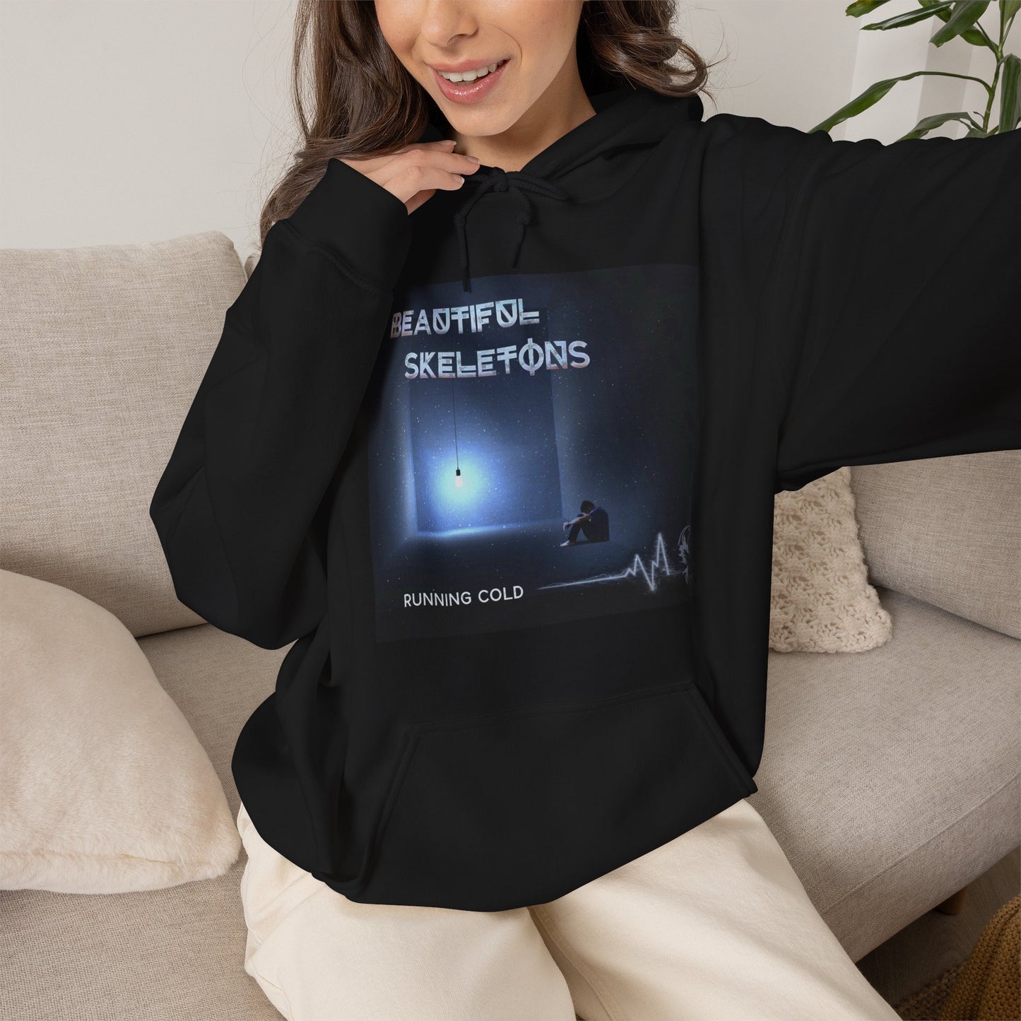 New! 'Running Cold' Beautiful Skeletons Unisex Hoodie