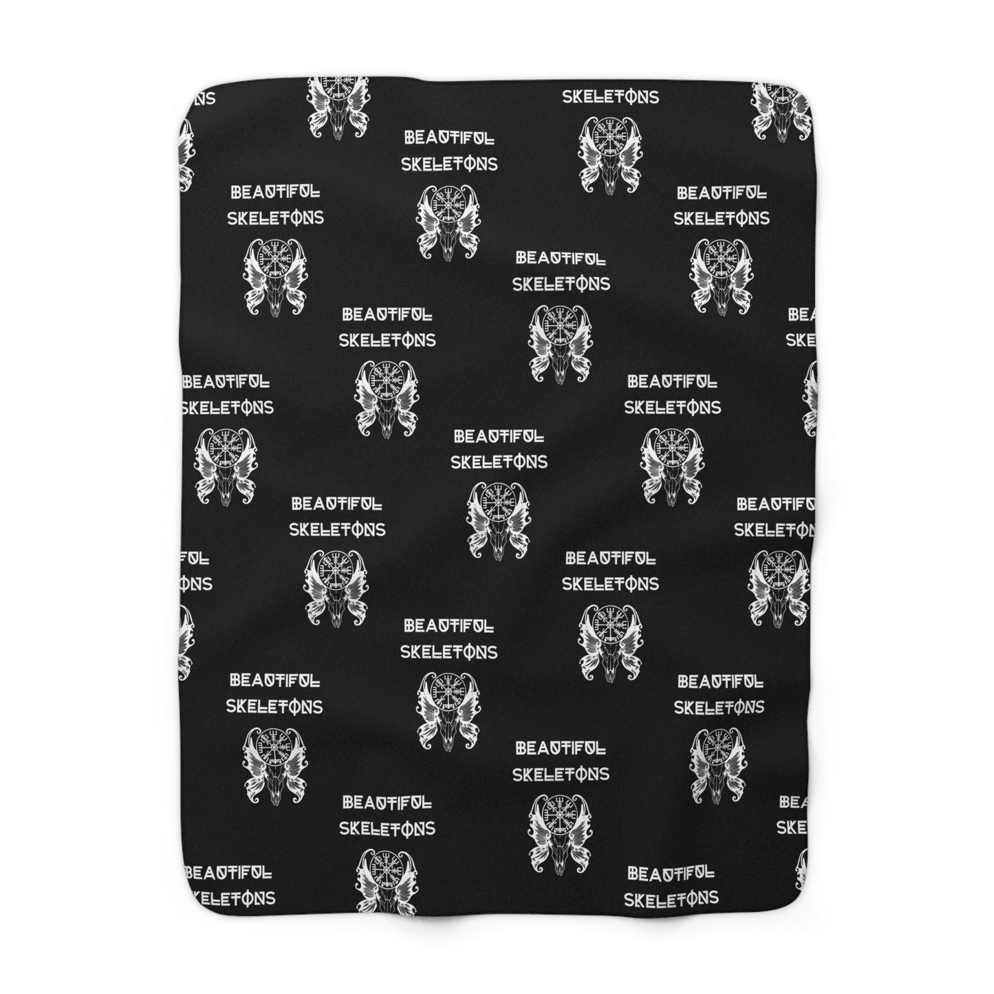 White logo Sherpa Fleece Blanket