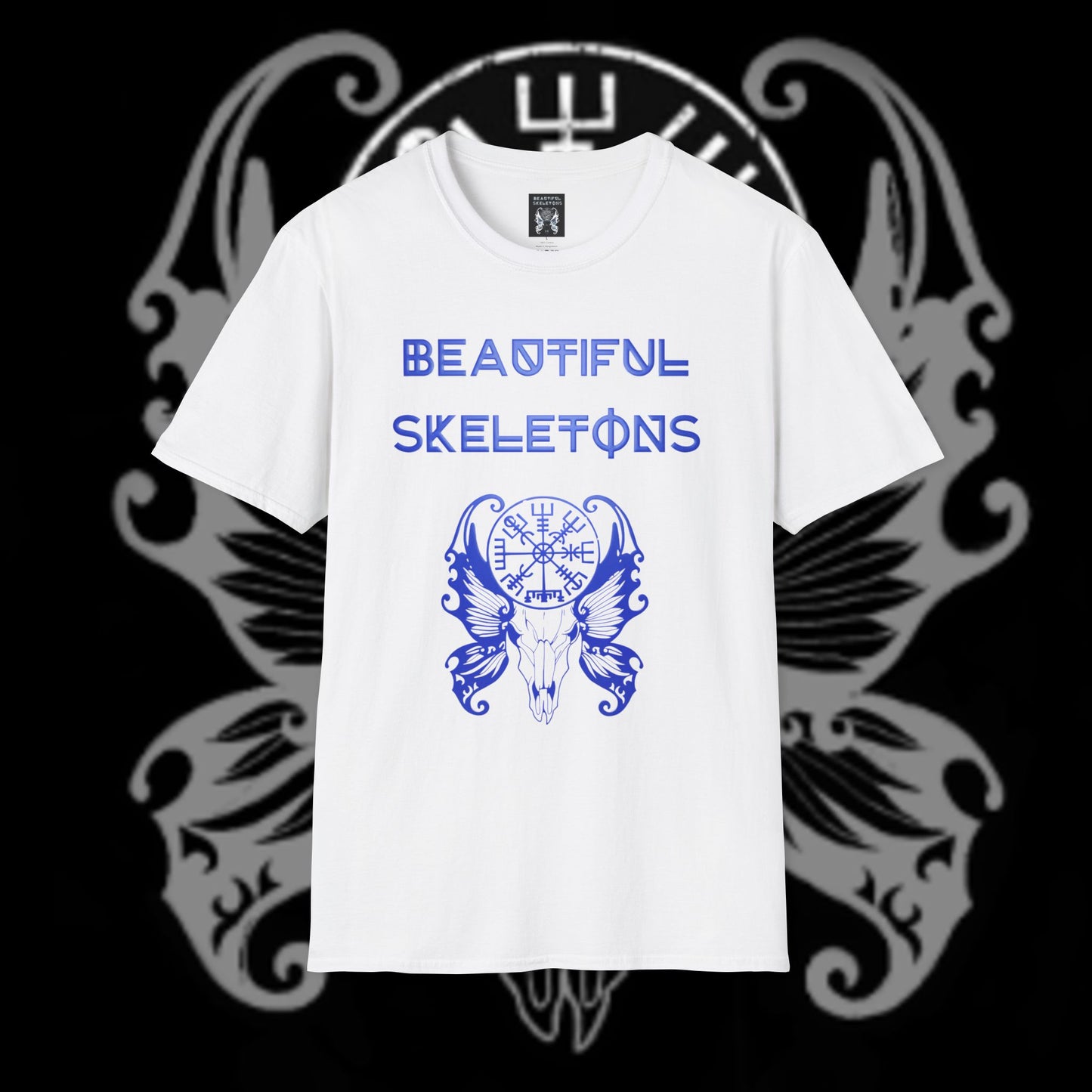 Beautiful Skeletons Blue logo T-Shirt