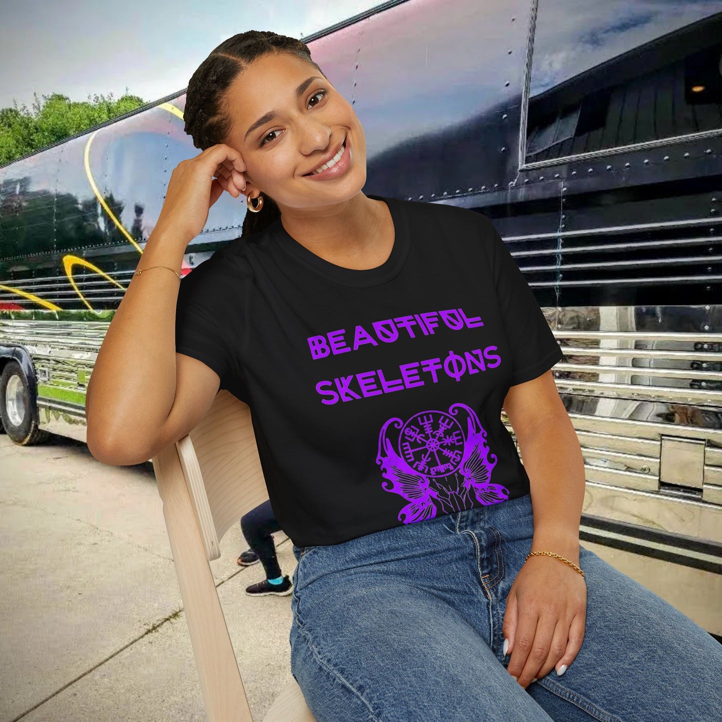 Beautiful Skeletons Purple logo T-shirt