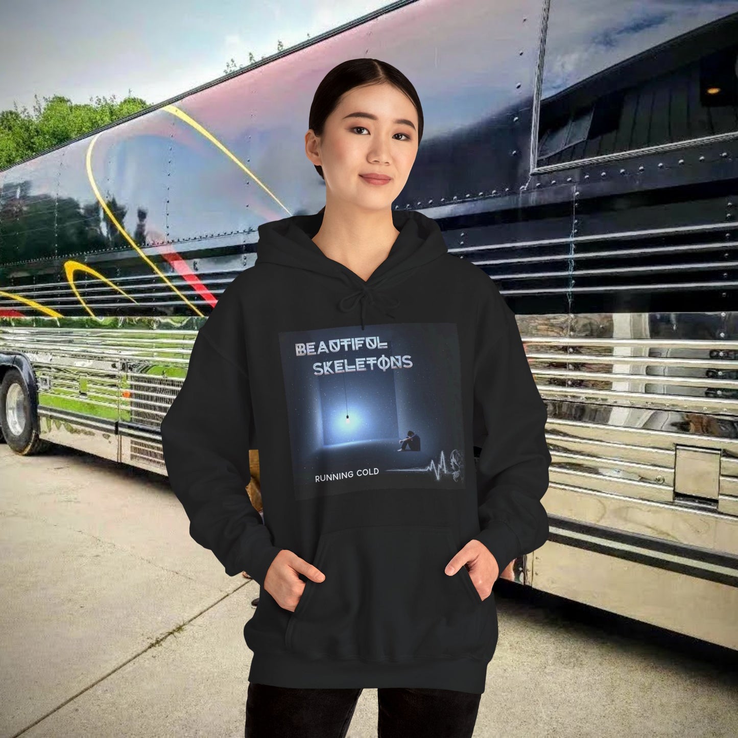 New! 'Running Cold' Beautiful Skeletons Unisex Hoodie