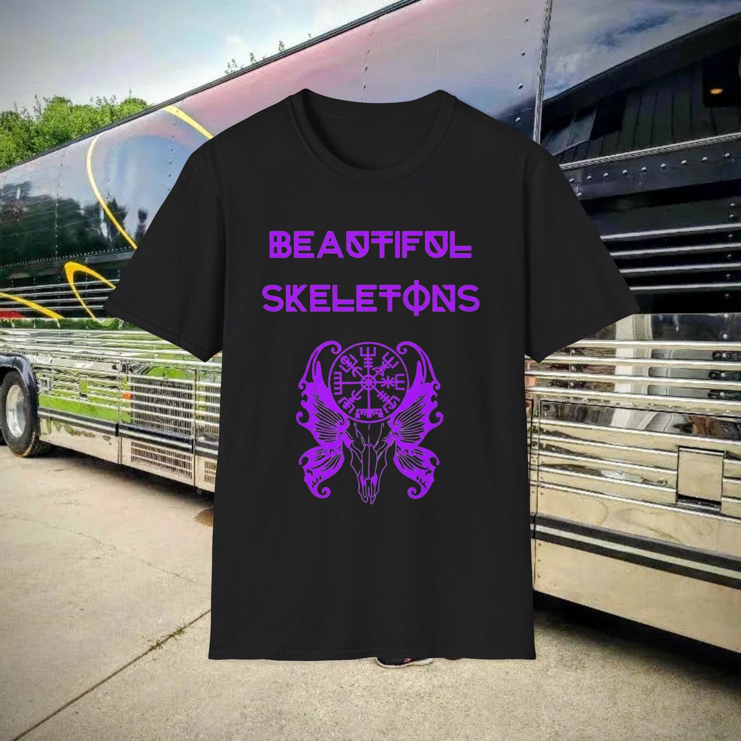 Beautiful Skeletons Purple logo T-shirt