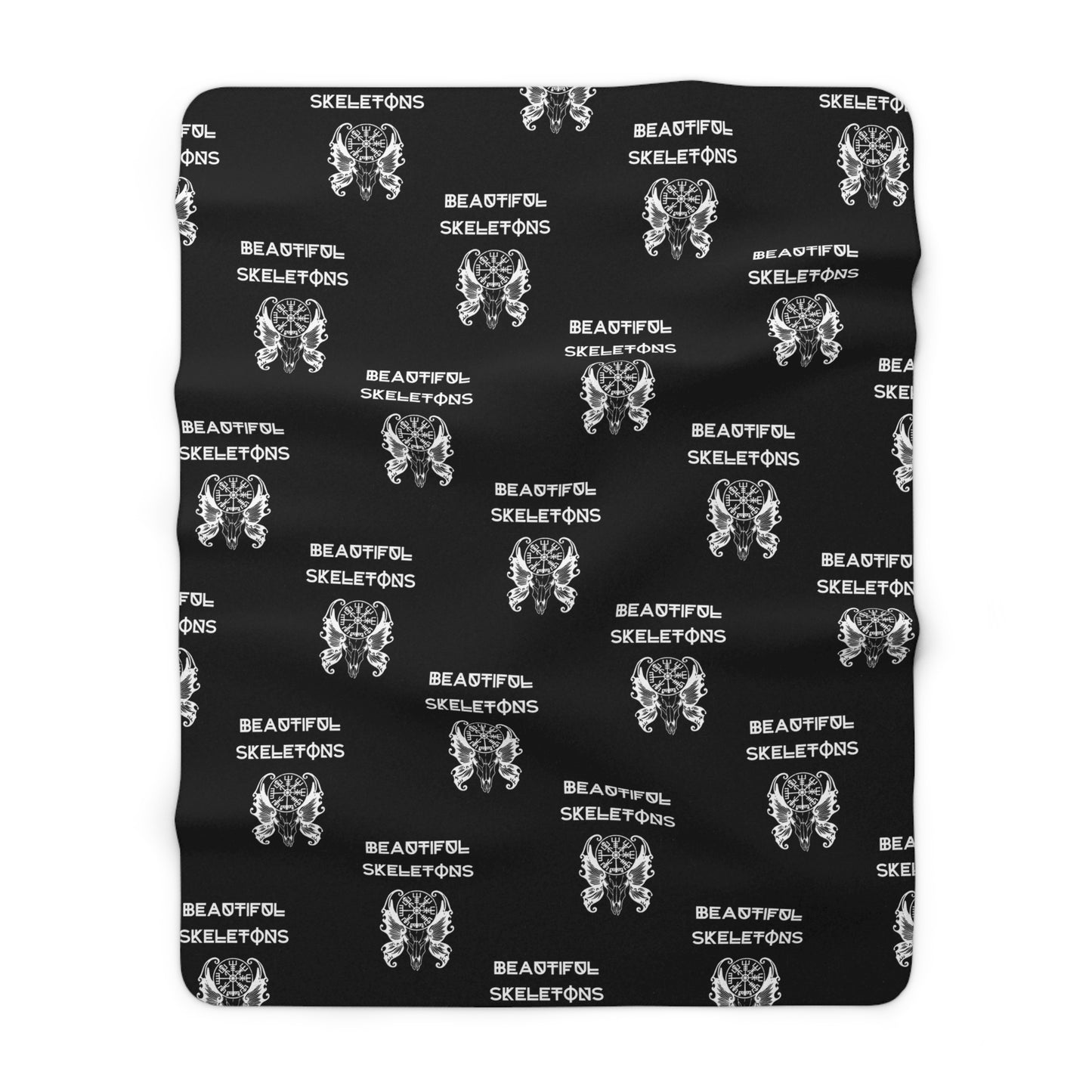 White logo Sherpa Fleece Blanket