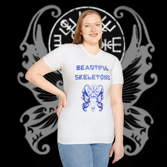 Beautiful Skeletons Blue logo T-Shirt