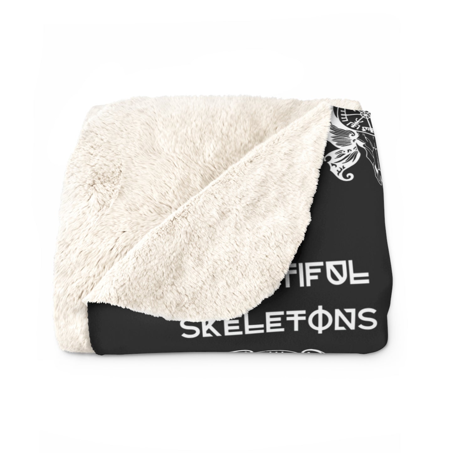 White logo Sherpa Fleece Blanket
