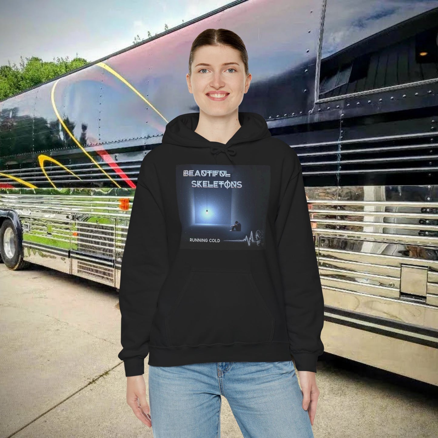 New! 'Running Cold' Beautiful Skeletons Unisex Hoodie