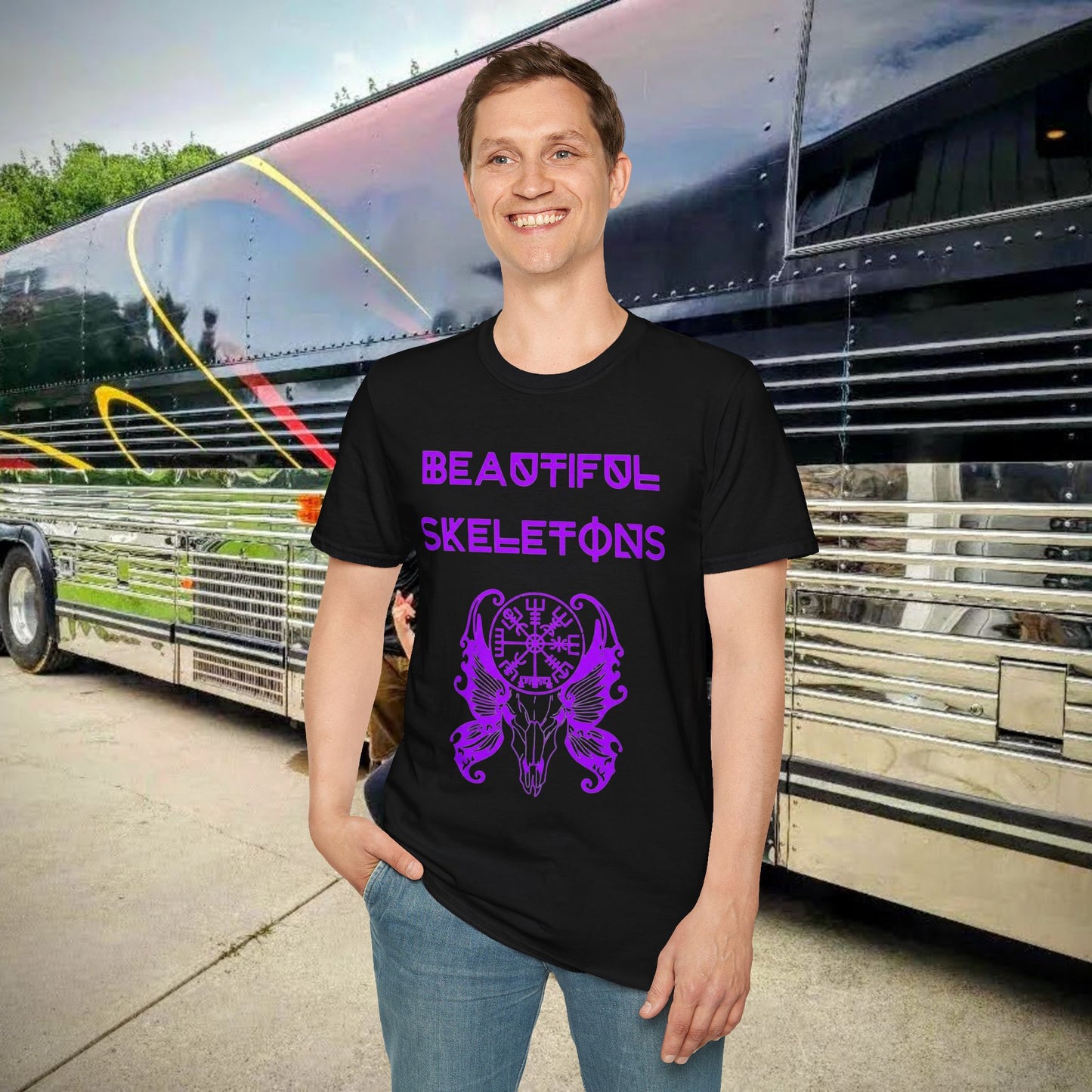 Beautiful Skeletons Purple logo T-shirt
