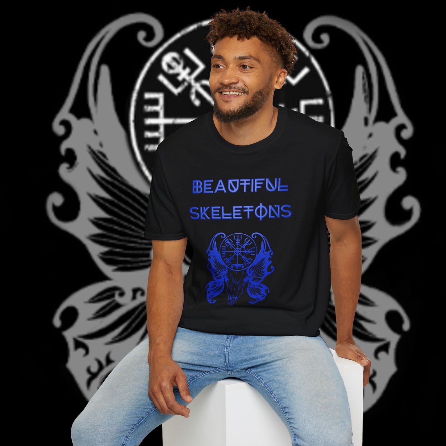 Beautiful Skeletons Blue logo T-Shirt