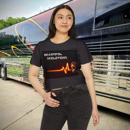 'Pulse/Line/Scar' Beautiful Skeletons  Women's Crop Top
