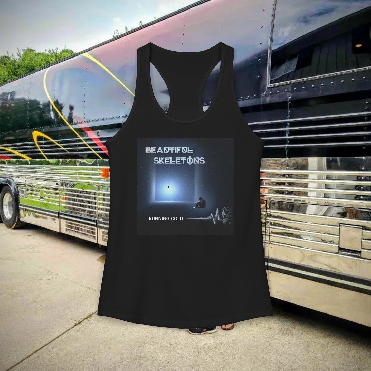 NEW! 'Running Cold'  Beautiful Skeletons Women's Racerback Tank