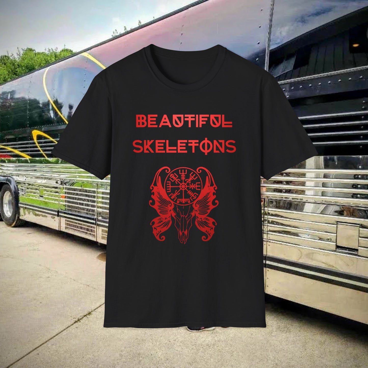 Beautiful Skeletons Red logo T-shirt
