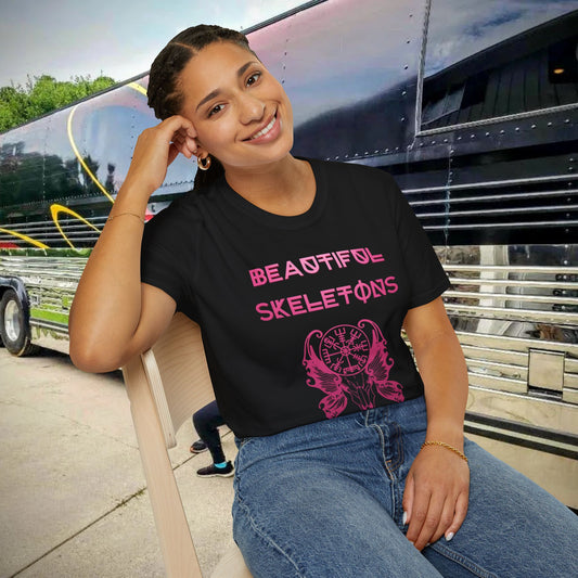 Beautiful Skeletons Pink logo T-shirt
