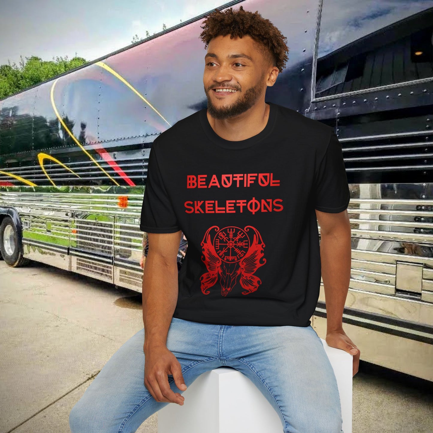 Beautiful Skeletons Red logo T-shirt
